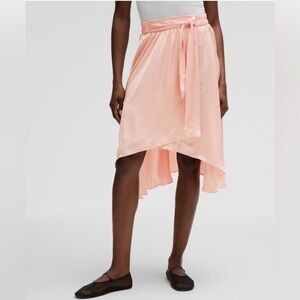 Lululemon Satin Wrap Midi Skirt